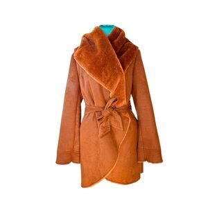 GET Faux Shearling Coat Women M Folklore Taylor Swift Fallcore